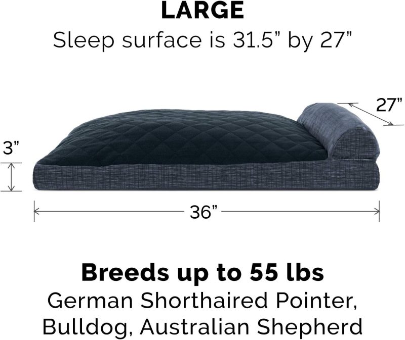 Furhaven Orthopedic Dog Bed for Medium/Small Dogs w/ Removable Bolsters & Washable Cover, For Dogs Up to 35 lbs - Plush & Almond - Image 610