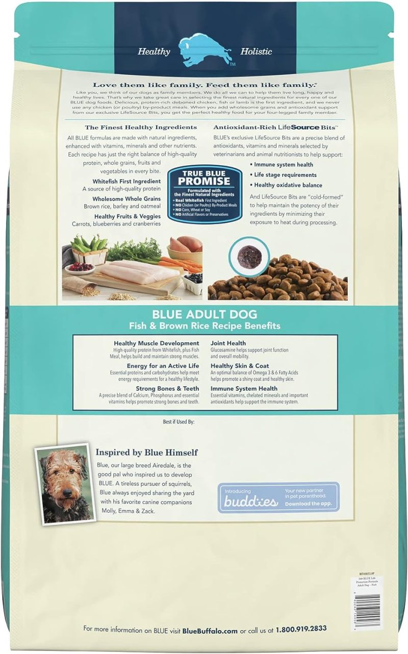 Blue Buffalo Life Protection Formula Natural Adult Dry Dog Food, Chicken and Brown Rice 30-lb - Image 135