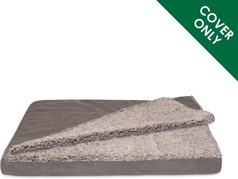 Furhaven Cooling Gel Dog Bed for Large Dogs w/ Removable Bolsters & Washable Cover, For Dogs Up to 95 lbs - Plush & Velvet Waves - Image 266
