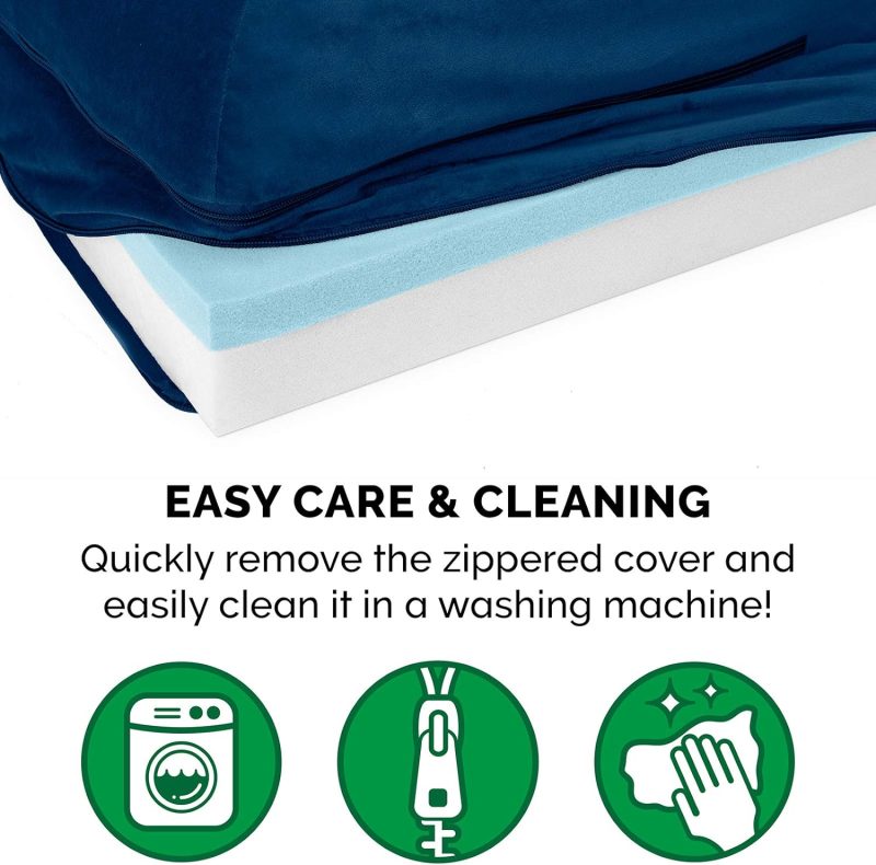 Furhaven Cooling Gel Dog Bed for Large/Medium Dogs w/ Removable Bolsters & Washable Cover, For Dogs Up to 55 lbs - Plush & - Image 165