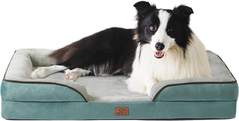 Bedsure Orthopedic Dog Bed for Medium Dogs -Foam Sofa with Removable Washable Cover, Waterproof Lining and Nonskid Bottom Couch, - Image 123