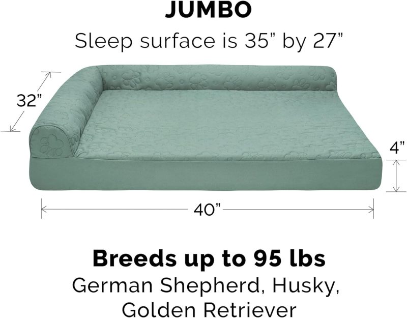 Furhaven Orthopedic Dog Bed for Medium/Small Dogs w/ Removable Bolsters & Washable Cover, For Dogs Up to 35 lbs - Plush & Almond - Image 183