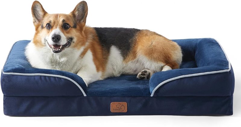 Bedsure Orthopedic Dog Bed for Medium Dogs -Foam Sofa with Removable Washable Cover, Waterproof Lining and Nonskid Bottom Couch, - Image 254