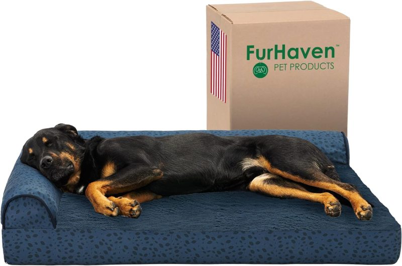Furhaven Cooling Gel Dog Bed for Large/Medium Dogs w/ Removable Bolsters & Washable Cover, For Dogs Up to 55 lbs - Plush & - Image 542