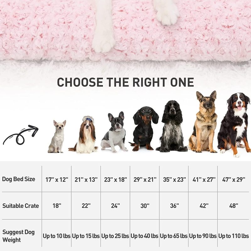 Washable Dog Bed Deluxe Plush Dog Crate Beds Fulffy Comfy Kennel Pad Anti-Slip Pet Sleeping Mat for Large, Jumbo, Medium, Small - Image 6