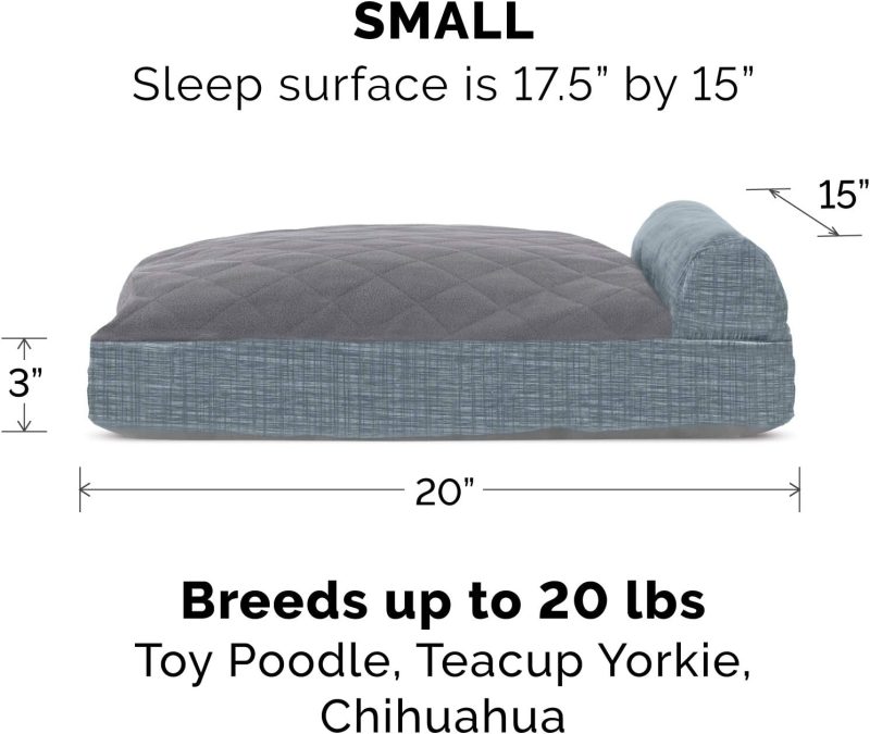 Furhaven Orthopedic Dog Bed for Medium/Small Dogs w/ Removable Bolsters & Washable Cover, For Dogs Up to 35 lbs - Plush & Almond - Image 714