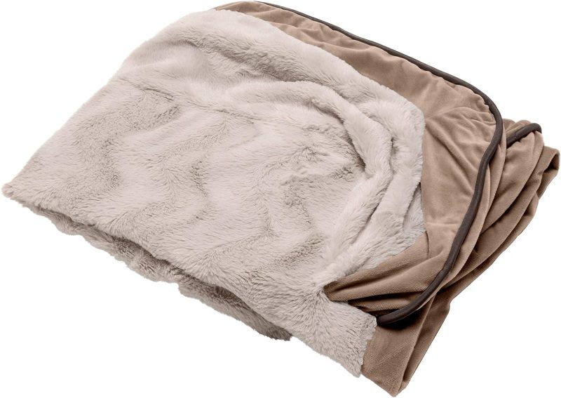 Furhaven Cooling Gel Dog Bed for Large Dogs w/ Removable Bolsters & Washable Cover, For Dogs Up to 95 lbs - Plush & Velvet Waves - Image 134