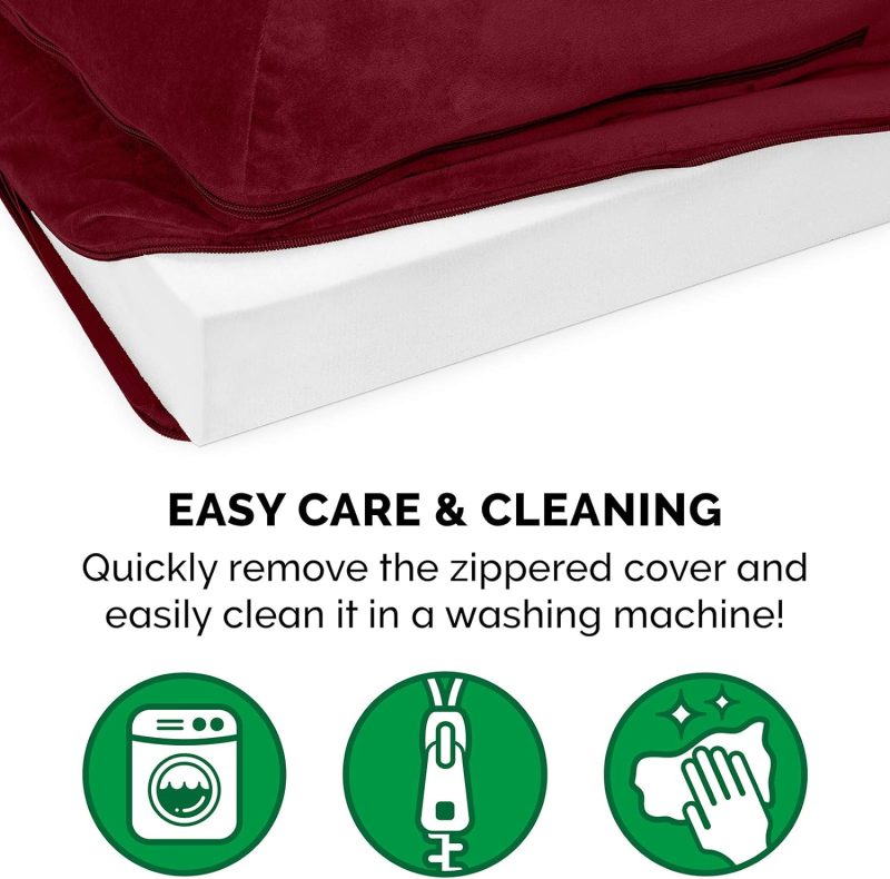 Furhaven Orthopedic Dog Bed for Medium/Small Dogs w/ Removable Bolsters & Washable Cover, For Dogs Up to 35 lbs - Plush & Almond - Image 406