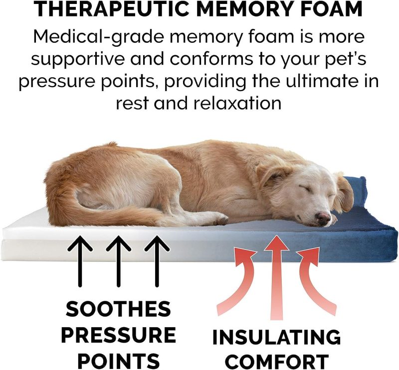 Furhaven Orthopedic Dog Bed for Medium/Small Dogs w/ Removable Bolsters & Washable Cover, For Dogs Up to 35 lbs - Plush & Almond - Image 351