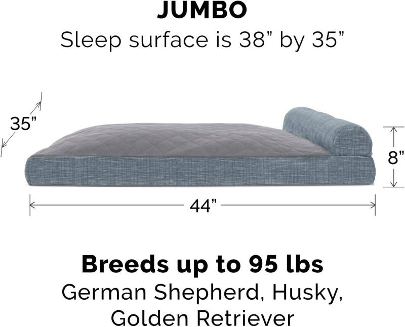 Furhaven Orthopedic Dog Bed for Medium/Small Dogs w/ Removable Bolsters & Washable Cover, For Dogs Up to 35 lbs - Plush & Almond - Image 499