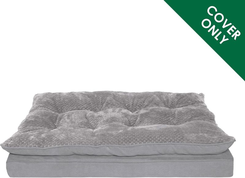 Furhaven Cooling Gel Dog Bed for Large Dogs w/ Removable Bolsters & Washable Cover, For Dogs Up to 95 lbs - Plush & Velvet Waves - Image 194