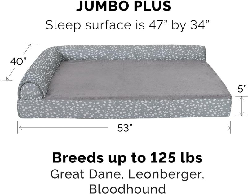 Furhaven Orthopedic Dog Bed for Medium/Small Dogs w/ Removable Bolsters & Washable Cover, For Dogs Up to 35 lbs - Plush & Almond - Image 185