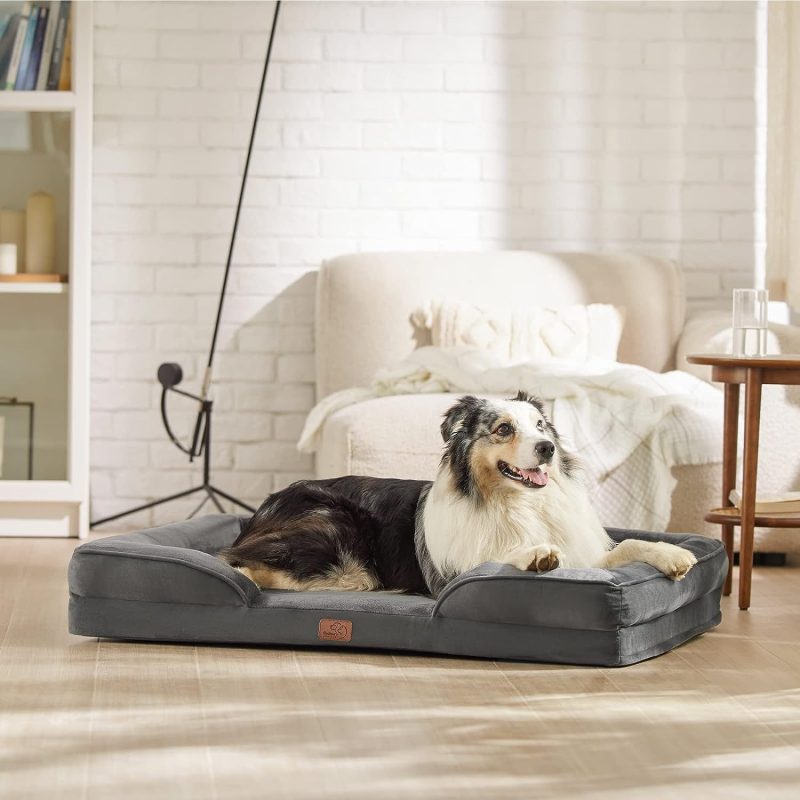 Bedsure Orthopedic Dog Bed for Medium Dogs -Foam Sofa with Removable Washable Cover, Waterproof Lining and Nonskid Bottom Couch, - Image 232