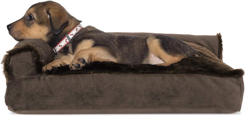 Furhaven Orthopedic Dog Bed for Medium/Small Dogs w/ Removable Bolsters & Washable Cover, For Dogs Up to 35 lbs - Plush & Almond - Image 591