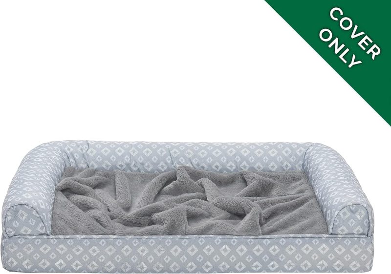 Furhaven Cooling Gel Dog Bed for Large Dogs w/ Removable Bolsters & Washable Cover, For Dogs Up to 95 lbs - Plush & Velvet Waves - Image 318