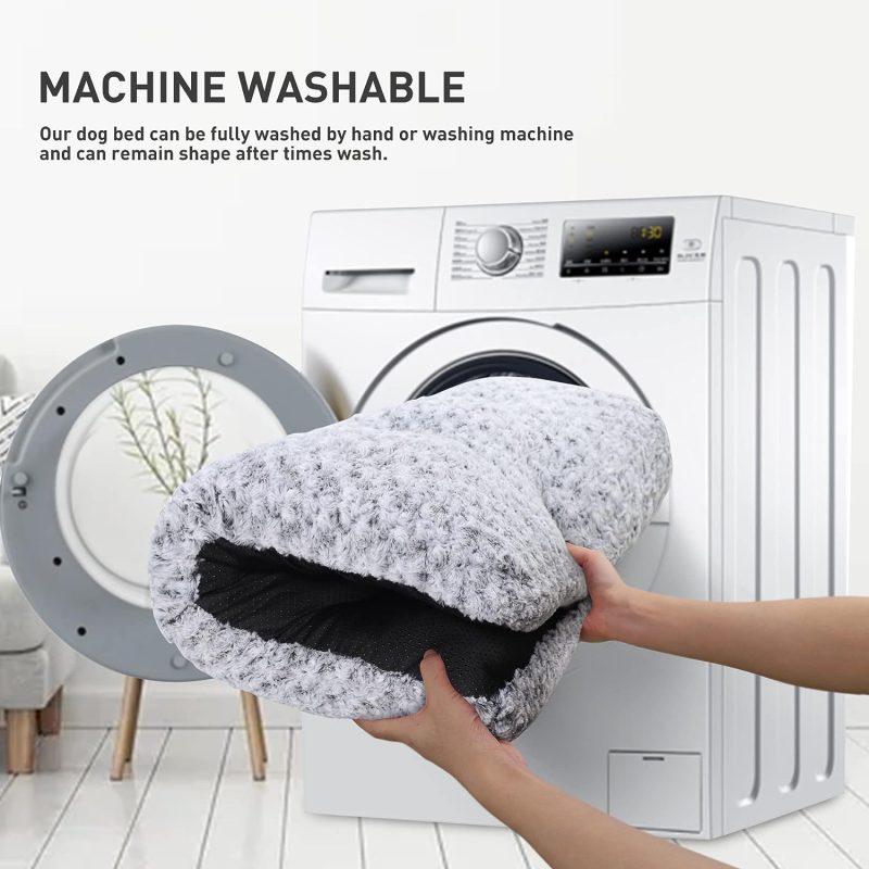 Washable Dog Bed Deluxe Plush Dog Crate Beds Fulffy Comfy Kennel Pad Anti-Slip Pet Sleeping Mat for Large, Jumbo, Medium, Small - Image 10