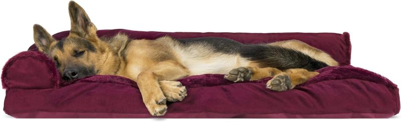 Furhaven Orthopedic Dog Bed for Medium/Small Dogs w/ Removable Bolsters & Washable Cover, For Dogs Up to 35 lbs - Plush & Almond - Image 528