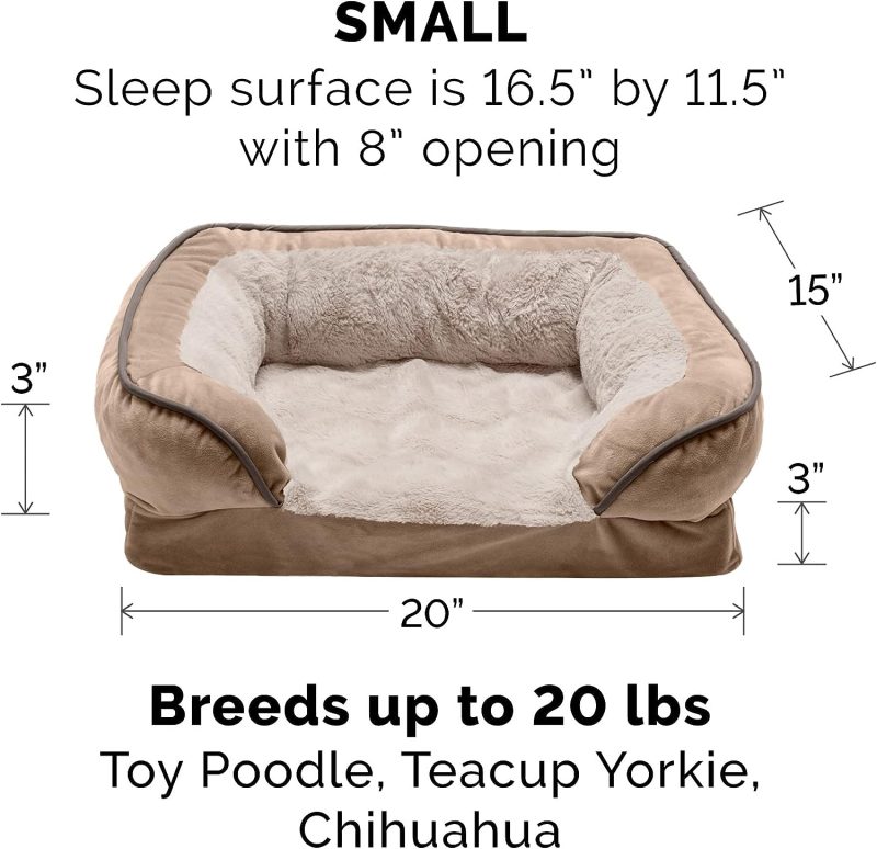Furhaven Cooling Gel Dog Bed for Large Dogs w/ Removable Bolsters & Washable Cover, For Dogs Up to 95 lbs - Plush & Velvet Waves - Image 53