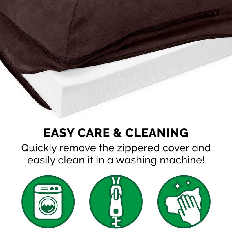 Furhaven Orthopedic Dog Bed for Medium/Small Dogs w/ Removable Bolsters & Washable Cover, For Dogs Up to 35 lbs - Plush & Almond - Image 298