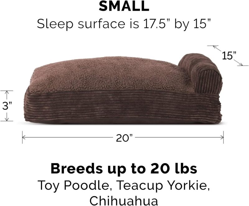 Furhaven Orthopedic Dog Bed for Medium/Small Dogs w/ Removable Bolsters & Washable Cover, For Dogs Up to 35 lbs - Plush & Almond - Image 617
