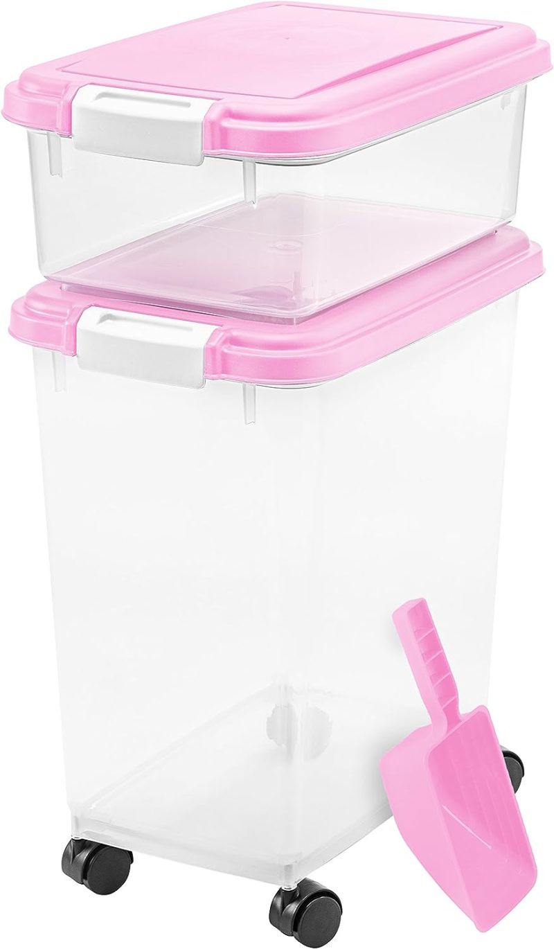IRIS USA Airtight Pet Food/Treat Storage Container Combo, Blue - Image 32