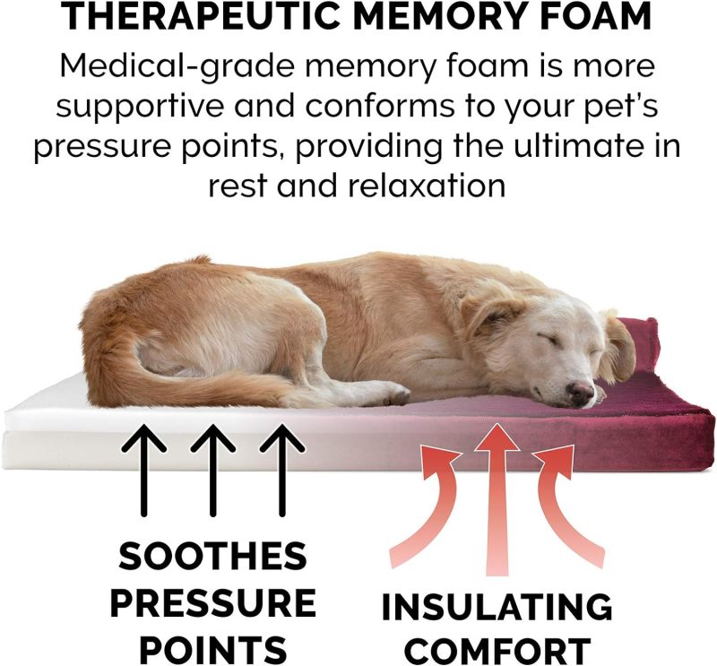 Furhaven Cooling Gel Dog Bed for Large/Medium Dogs w/ Removable Bolsters & Washable Cover, For Dogs Up to 55 lbs - Plush & - Image 112