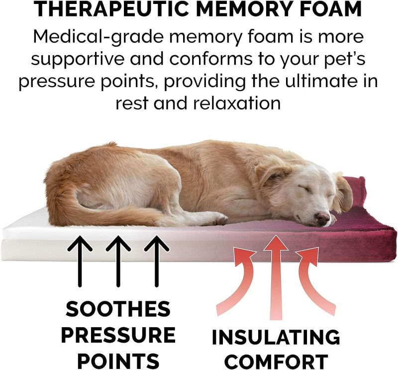 Furhaven Orthopedic Dog Bed for Medium/Small Dogs w/ Removable Bolsters & Washable Cover, For Dogs Up to 35 lbs - Plush & Almond - Image 112