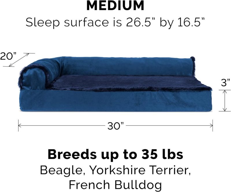 Furhaven Cooling Gel Dog Bed for Large/Medium Dogs w/ Removable Bolsters & Washable Cover, For Dogs Up to 55 lbs - Plush & - Image 88