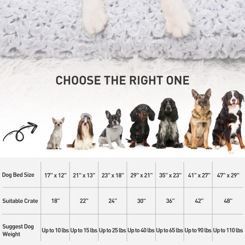Washable Dog Bed Deluxe Plush Dog Crate Beds Fulffy Comfy Kennel Pad Anti-Slip Pet Sleeping Mat for Large, Jumbo, Medium, Small - Image 11