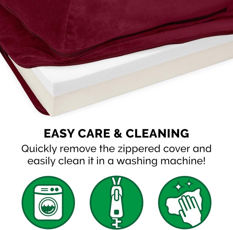 Furhaven Orthopedic Dog Bed for Medium/Small Dogs w/ Removable Bolsters & Washable Cover, For Dogs Up to 35 lbs - Plush & Almond - Image 113