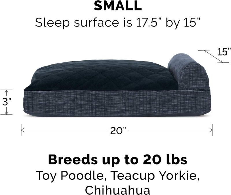 Furhaven Orthopedic Dog Bed for Medium/Small Dogs w/ Removable Bolsters & Washable Cover, For Dogs Up to 35 lbs - Plush & Almond - Image 702