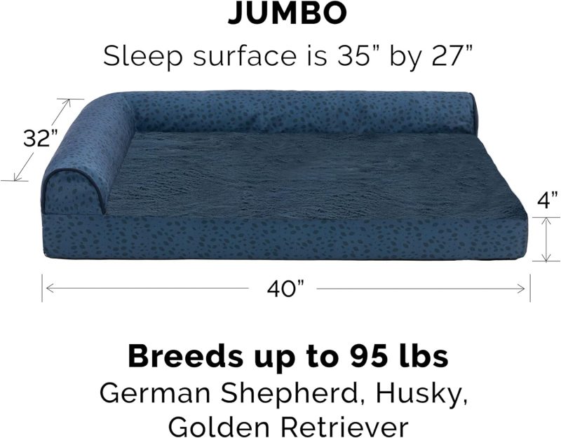 Furhaven Cooling Gel Dog Bed for Large/Medium Dogs w/ Removable Bolsters & Washable Cover, For Dogs Up to 55 lbs - Plush & - Image 348
