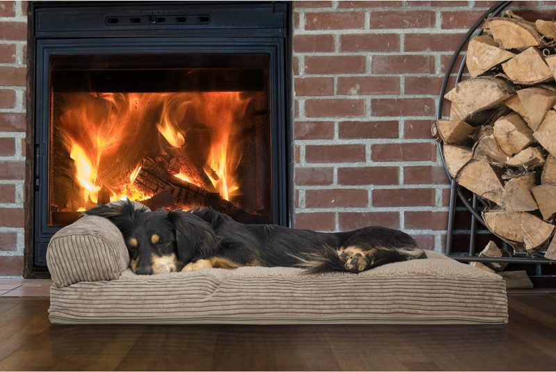 Furhaven Cooling Gel Dog Bed for Large/Medium Dogs w/ Removable Bolsters & Washable Cover, For Dogs Up to 55 lbs - Plush & - Image 273