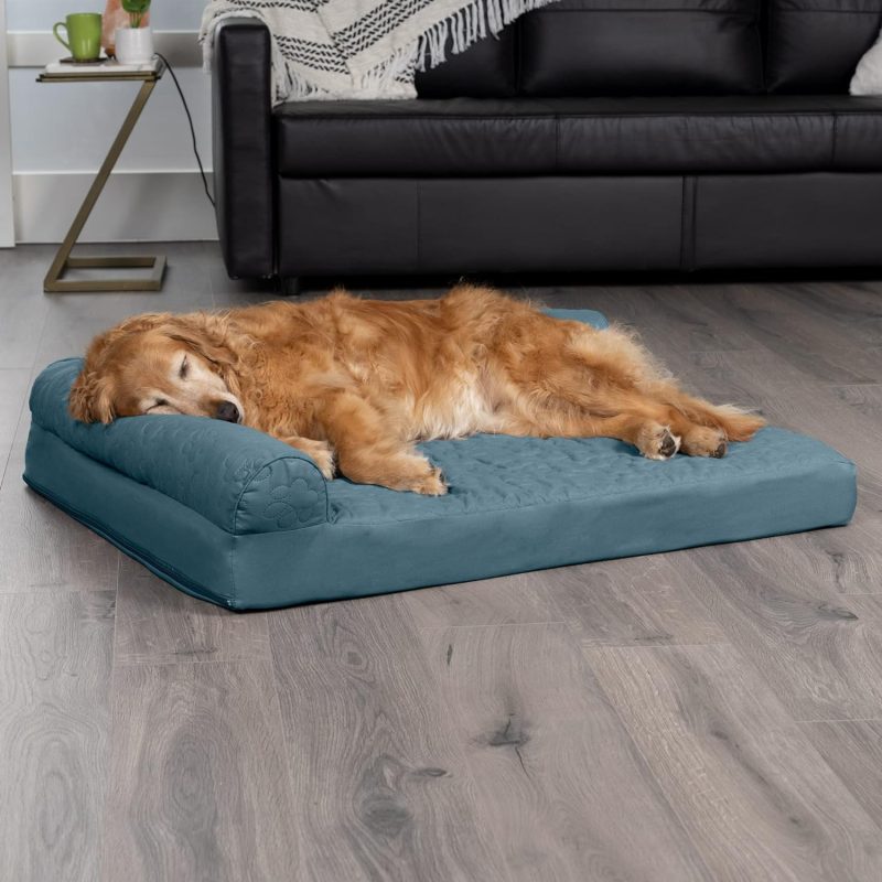 Furhaven Orthopedic Dog Bed for Medium/Small Dogs w/ Removable Bolsters & Washable Cover, For Dogs Up to 35 lbs - Plush & Almond - Image 280