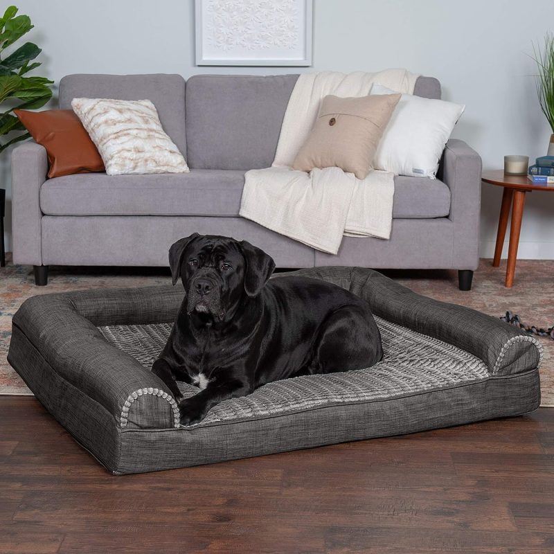 Furhaven Cooling Gel Dog Bed for Large Dogs w/ Removable Bolsters & Washable Cover, For Dogs Up to 95 lbs - Plush & Velvet Waves - Image 275