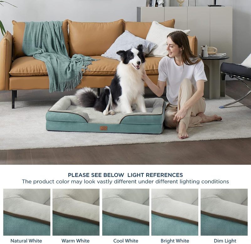 Bedsure Orthopedic Dog Bed for Medium Dogs -Foam Sofa with Removable Washable Cover, Waterproof Lining and Nonskid Bottom Couch, - Image 151