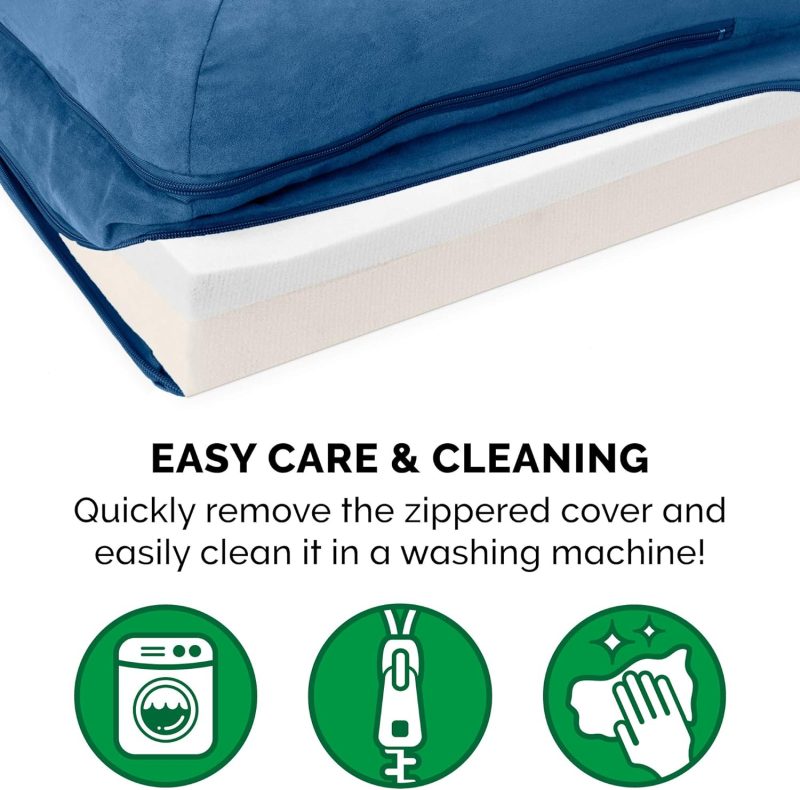 Furhaven Orthopedic Dog Bed for Medium/Small Dogs w/ Removable Bolsters & Washable Cover, For Dogs Up to 35 lbs - Plush & Almond - Image 70