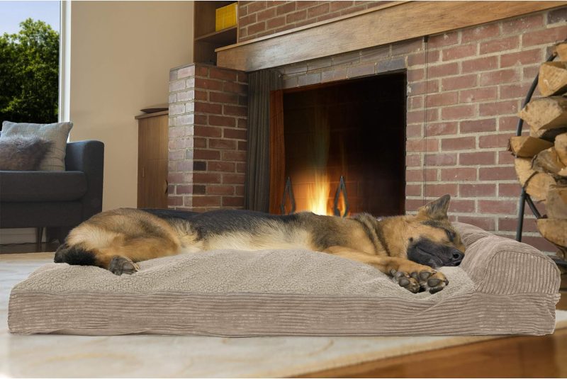 Furhaven Cooling Gel Dog Bed for Large/Medium Dogs w/ Removable Bolsters & Washable Cover, For Dogs Up to 55 lbs - Plush & - Image 178