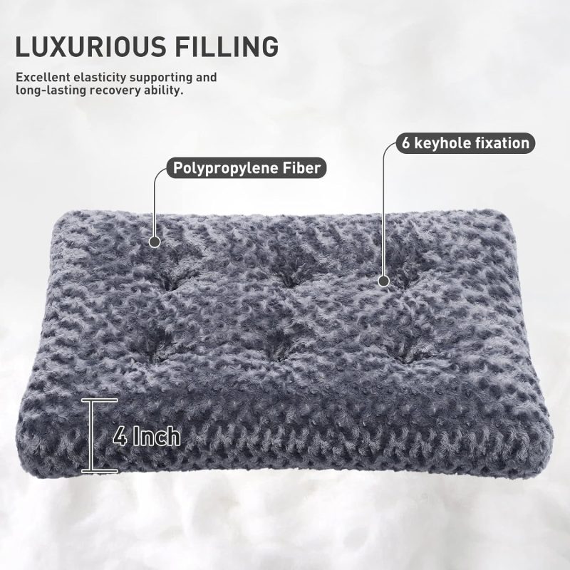 Washable Dog Bed Deluxe Plush Dog Crate Beds Fulffy Comfy Kennel Pad Anti-Slip Pet Sleeping Mat for Large, Jumbo, Medium, Small - Image 56