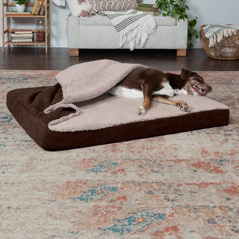 Furhaven Cooling Gel Dog Bed for Large Dogs w/ Removable Bolsters & Washable Cover, For Dogs Up to 95 lbs - Plush & Velvet Waves - Image 426