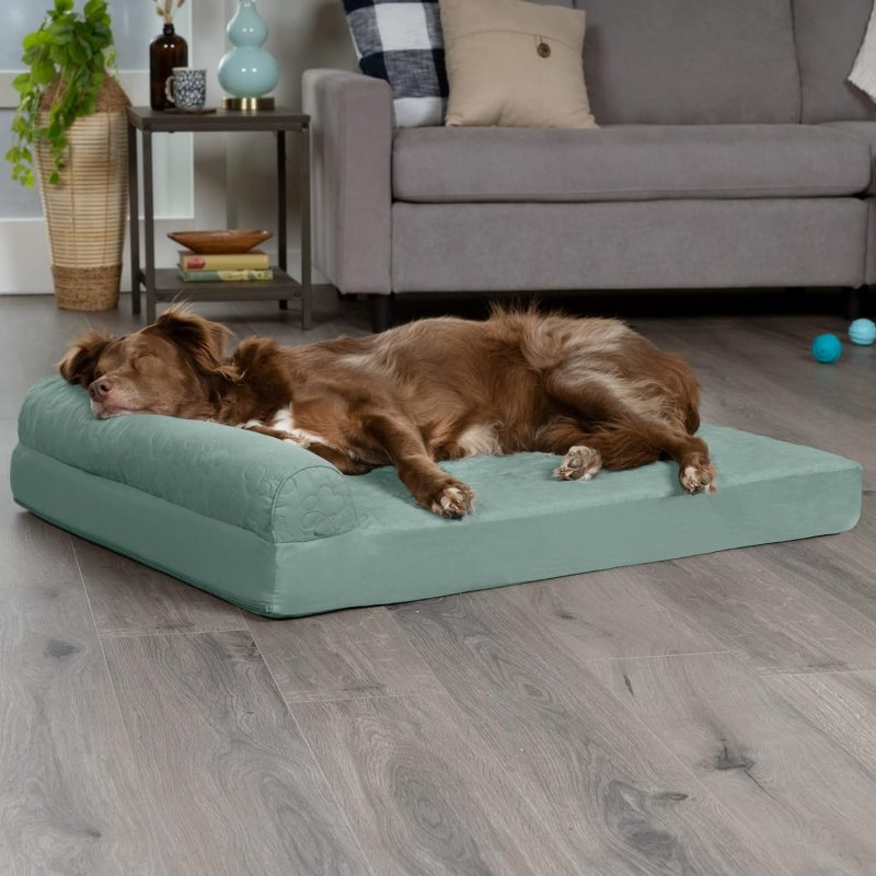 Furhaven Orthopedic Dog Bed for Medium/Small Dogs w/ Removable Bolsters & Washable Cover, For Dogs Up to 35 lbs - Plush & Almond - Image 606