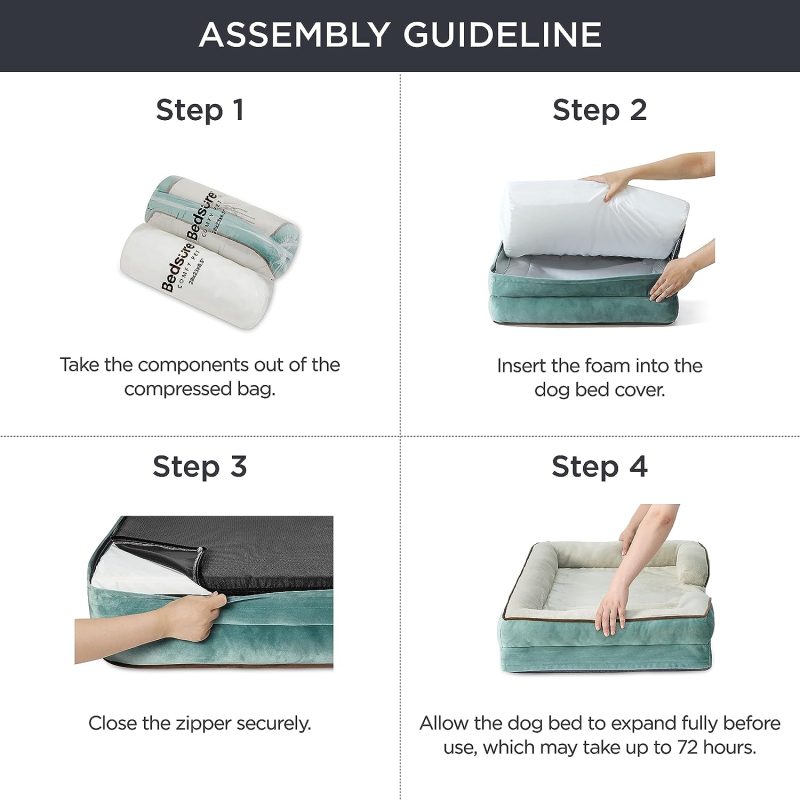 Bedsure Orthopedic Dog Bed for Medium Dogs -Foam Sofa with Removable Washable Cover, Waterproof Lining and Nonskid Bottom Couch, - Image 75