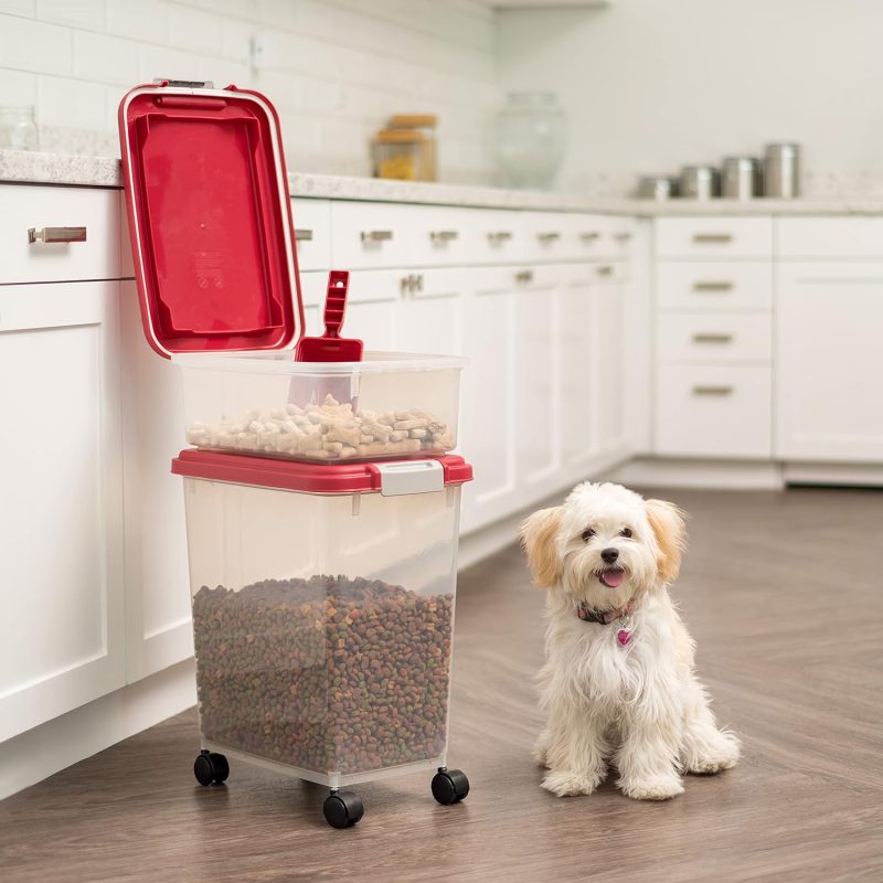 IRIS USA Airtight Pet Food/Treat Storage Container Combo, Blue - Image 78