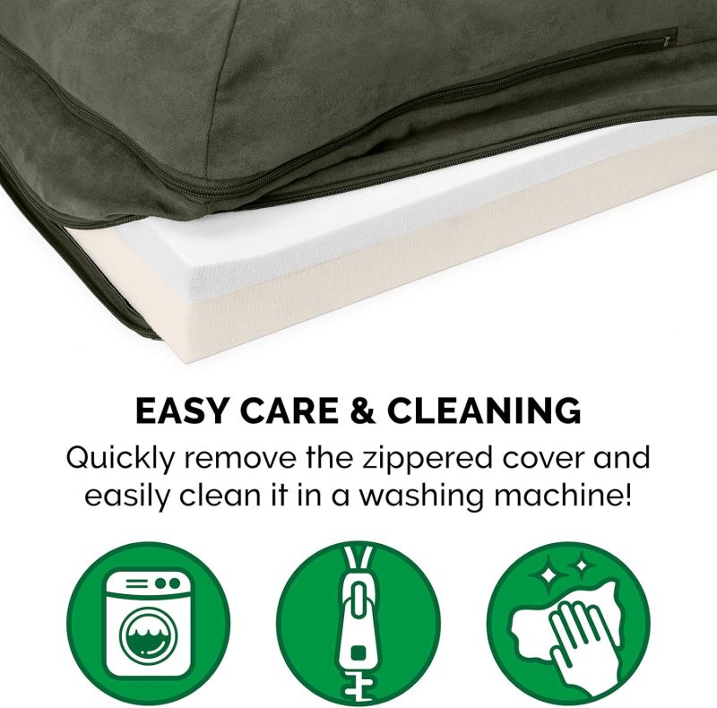 Furhaven Cooling Gel Dog Bed for Large/Medium Dogs w/ Removable Bolsters & Washable Cover, For Dogs Up to 55 lbs - Plush & - Image 215