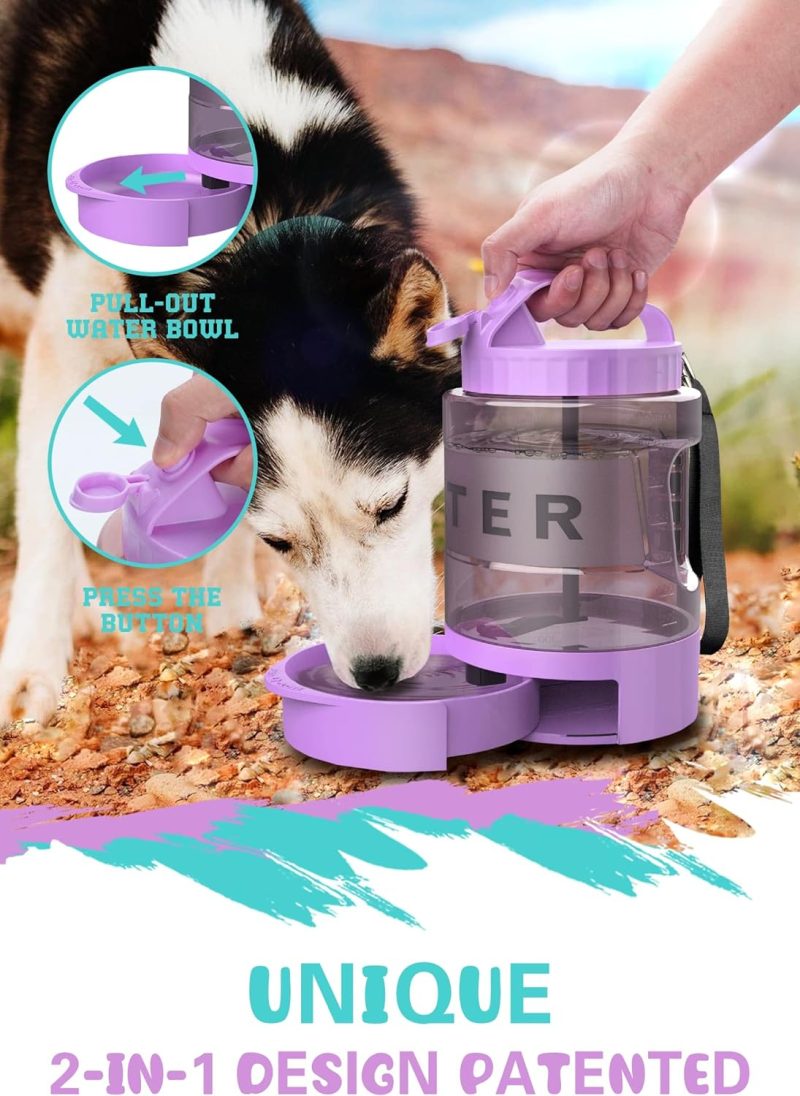 77oz Dog Travel Water Bottle with Pull-Out Drinking Bowl, Portable Dog Water Bowl Dispenser Suitable for Large, Medium, and - Image 18