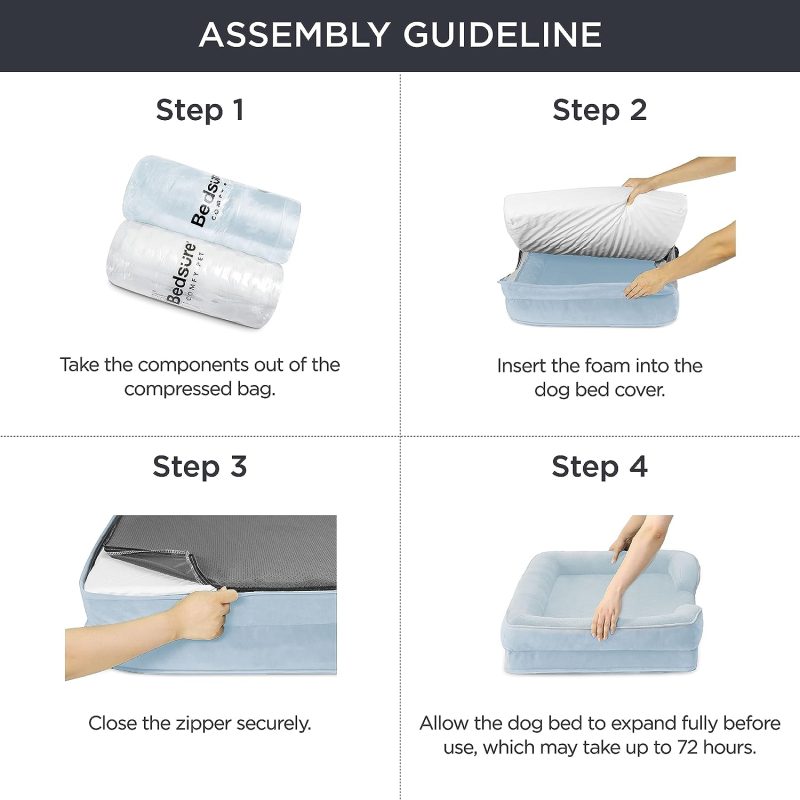 Bedsure Orthopedic Dog Bed for Medium Dogs -Foam Sofa with Removable Washable Cover, Waterproof Lining and Nonskid Bottom Couch, - Image 15