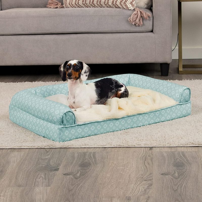 Furhaven Cooling Gel Dog Bed for Large Dogs w/ Removable Bolsters & Washable Cover, For Dogs Up to 95 lbs - Plush & Velvet Waves - Image 238