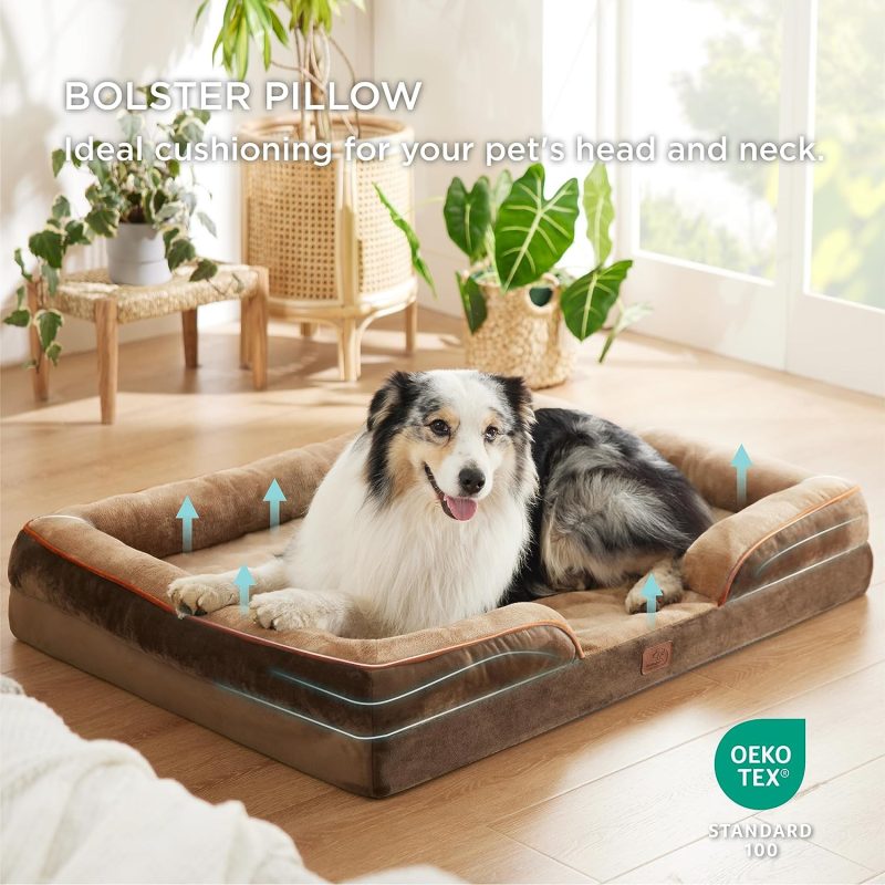 Bedsure Orthopedic Dog Bed for Medium Dogs -Foam Sofa with Removable Washable Cover, Waterproof Lining and Nonskid Bottom Couch, - Image 293