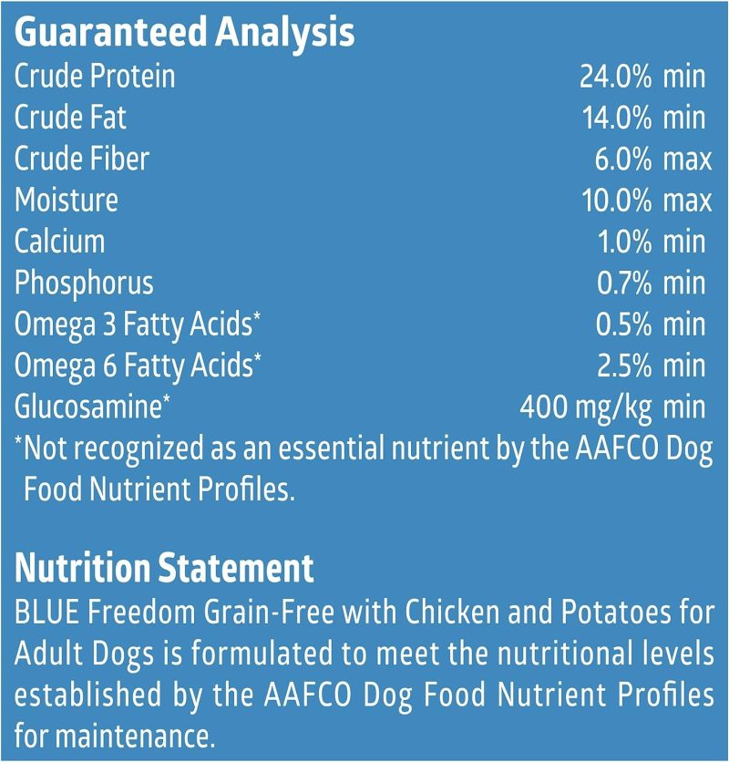 Blue Buffalo Freedom Grain Free Natural Adult Dry Dog Food, Chicken 24-lb - Image 8