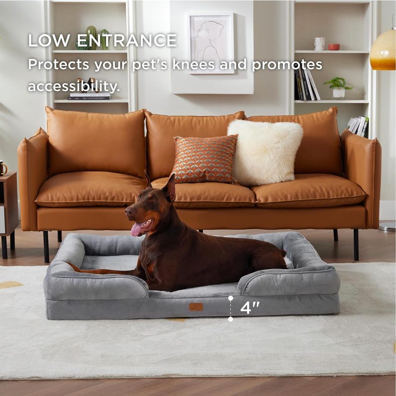 Bedsure Orthopedic Dog Bed for Medium Dogs -Foam Sofa with Removable Washable Cover, Waterproof Lining and Nonskid Bottom Couch, - Image 34